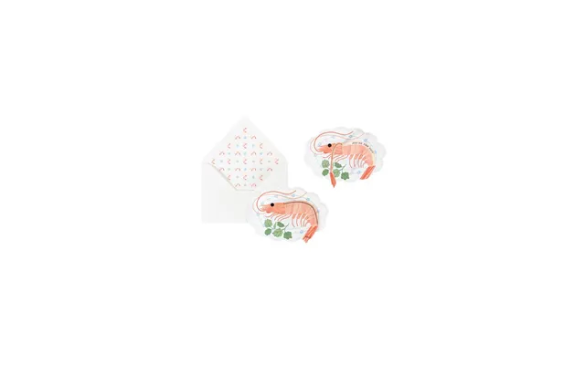 Shrimp 3d Layered Greeting Card