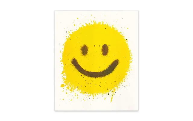Spray Paint Smiley Riso Print 12x10