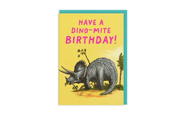 Triceratops Birthday Card