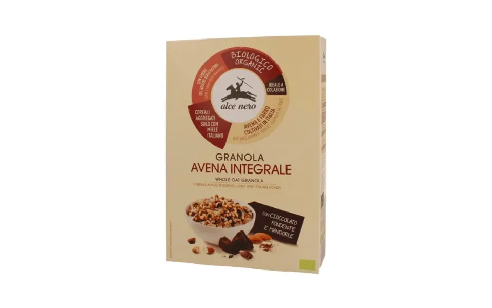 Alce Nero Granola Whole Oats Chocolate Almonds Alce Nero 300g