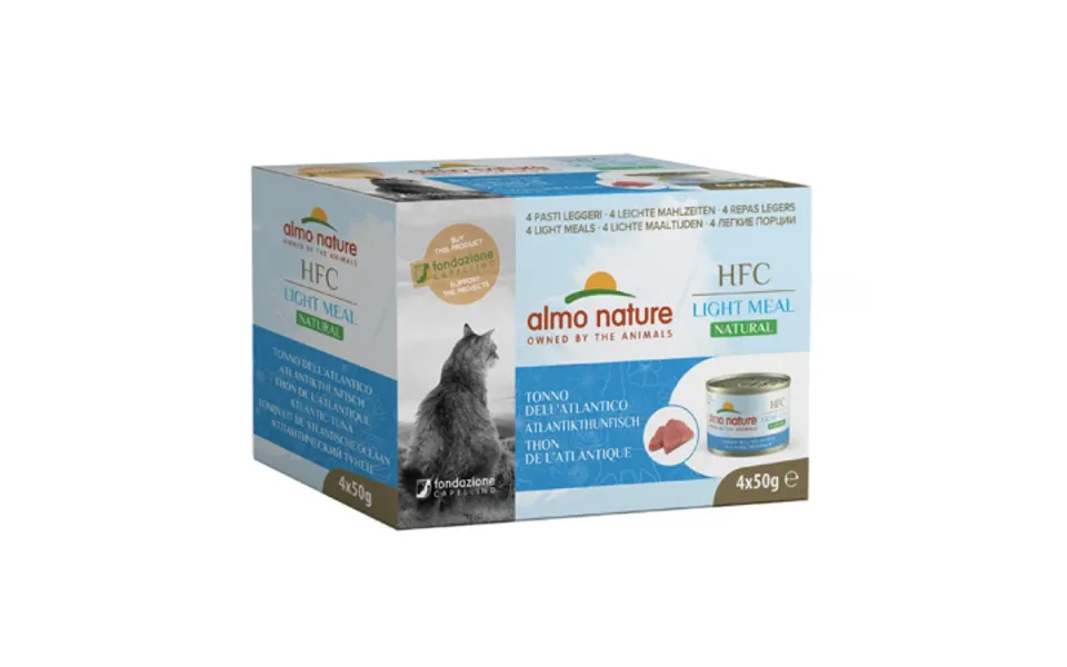 Almo Nature Hfc Natural Light Meal Atlantic Tuna Multipack - 4x Of 50 Gr,