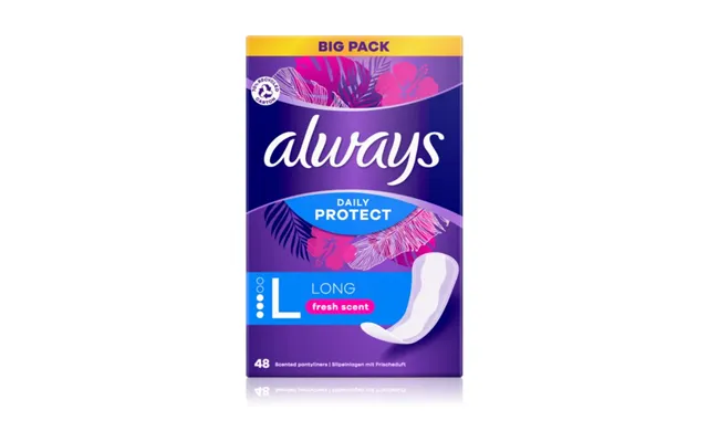 Always Daily Protect Long Fresh Scent Panty Liners With Fragrance 48 Pcs product image