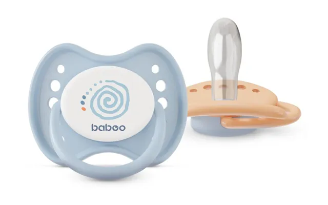 Baboo Symmetrical Silicone With Pacifier Case Blue Haze 6-12m 2pcs product image