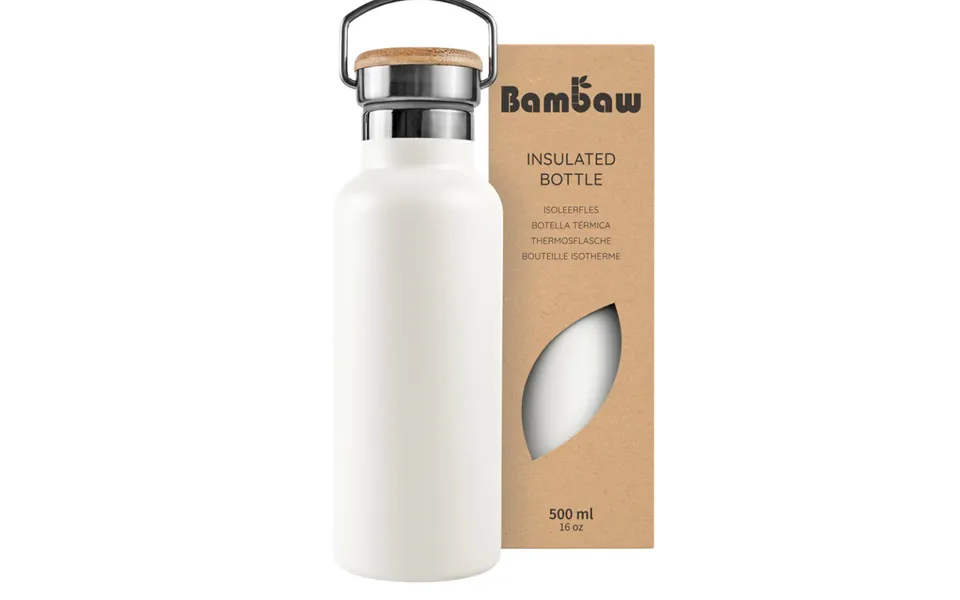 Bambaw Stainless Steel Thermos 500 Ml Polar White