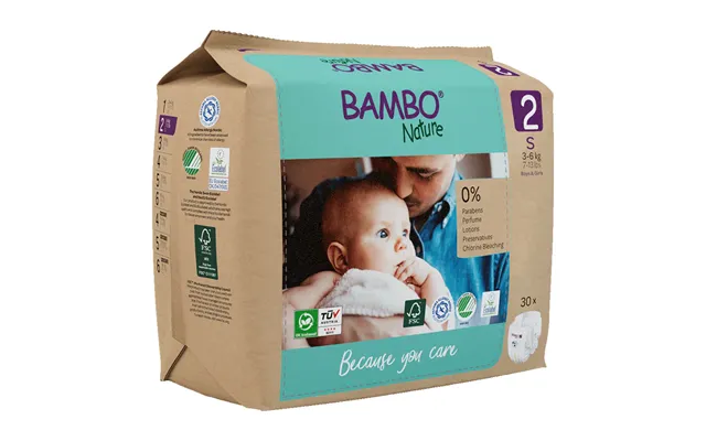 Bambo Natura Diapers S Size 2 From 3 To 6 Kg X30