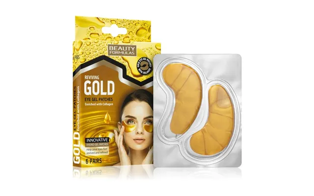 Beauty Formulas Gold Hydrogel Mask Eye Contour With Collagen 6 Pcs