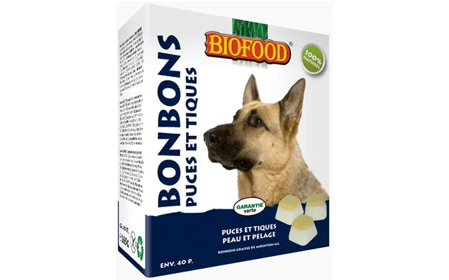 Biofood Anti Flea And Tick Candy Maxi Sheep Fat And Garlic Dog 40 Pieces product image
