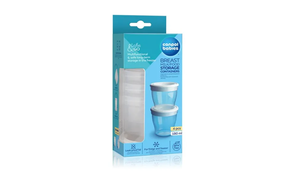 Canpol Babies Easy Start Breast Milk Food Containers - Containers With Lids For Storing Milk Or Food