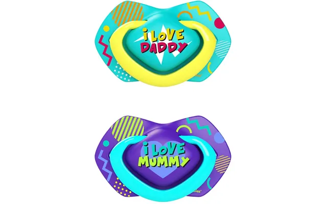 Canpol Babies Neon Love A 0-6m Pacifier Blue 2 Pcs product image