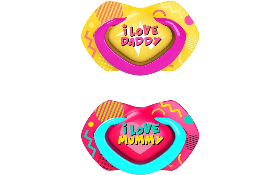 Canpol Babies Neon Love A 0-6m Pink Pacifier 2 Pcs
