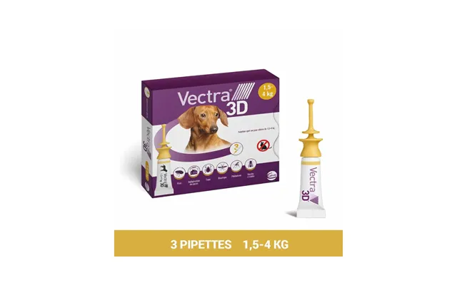 Ceva Vectra 3d -on Solution For Dogs 1.5-4 Kg 3 Pipettes