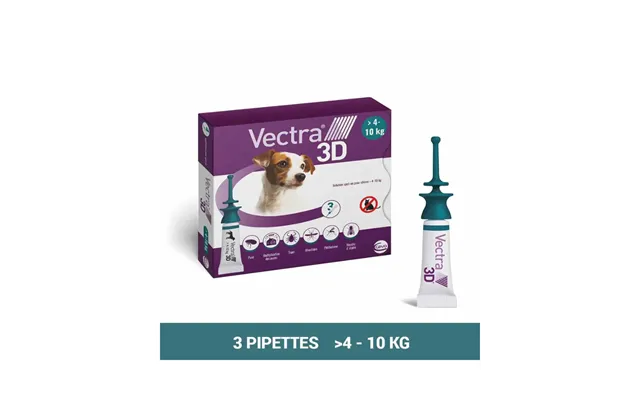 Ceva Vectra 3d -on Solution For Dogs 4-10 Kg 3 Pipettes