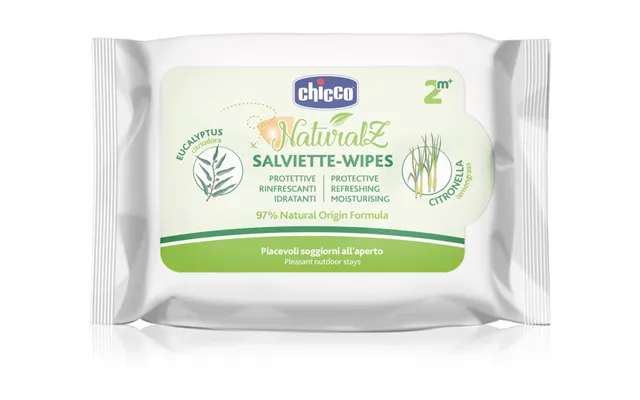 Chicco Naturalz Protective And Refreshing Mosquito Wipes 2m 20pcs product image