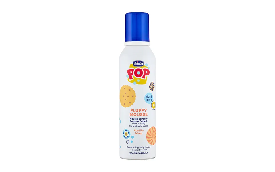 Chicco Pop Fluffy Body And Hair Cleansing Mousse Vanilla 200 Ml