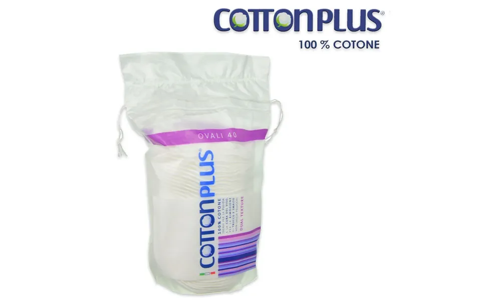 Cotton Plus 40 Oval Pads In 100% Cotton Wool