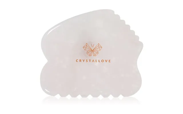 Crystallove Rose Quartz Contour Gua Sha Facial Massage Tools 1pcs