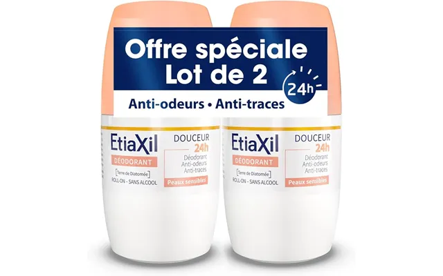 Etiaxil Delicate Deodorant 24h Without Aluminum Rollon Pack Of 2x50ml
