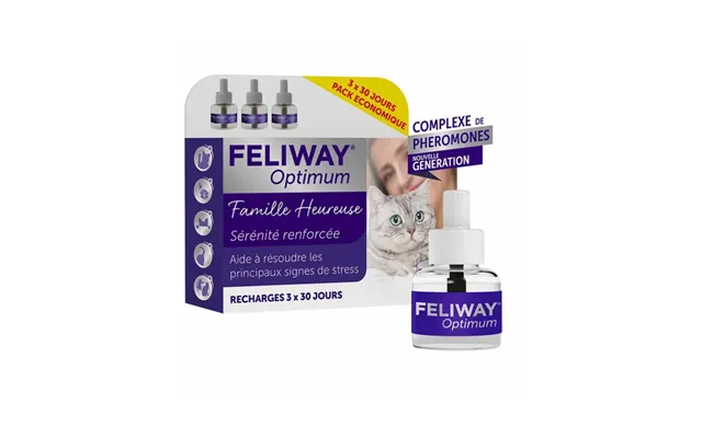Feliway Optimum Recharges For Electric Diffuser Reinforced Serenity Cat 3x48ml