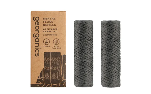 Georganics Activated Carbon Dental Floss 100m Refill 100 Meters product image