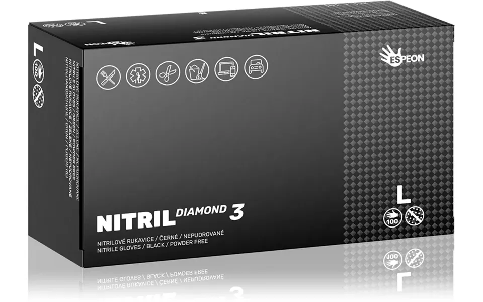 Gloves Espeon Diamond3 In Nitrile Without Powder Size L 2x50 Pcs