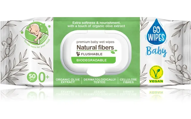 Gowipes Baby Natural Fibers Wet Wipes For Children For Sensitive Skin 0 50 Pcs