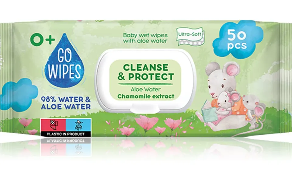Gowipes Cleanse & Protect Chamomile Extract Baby Wipes With Aloe Vera 50 Pcs