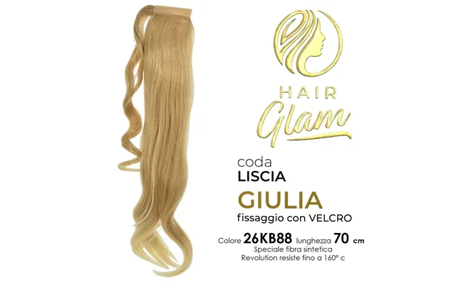 Hair Glam Giulia Pony With Velcro Fiber Revolution 26kb88 70cm