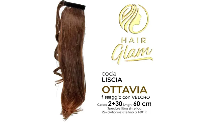 Hair Glam Ottavia Pony With Velcro Fiber Revolution Length 60 2 30 Cm