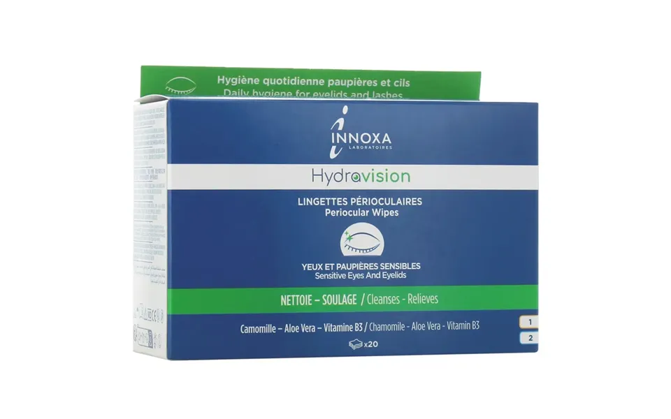 Innoxa Hydravision Periocular Wipes For Sensitive Eyes And Eyelids X20