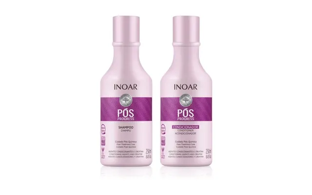 Inoar Pos Progress Set For Hair Po Keratinovém Narovnání A Nanoplastice 2× 250 Ml