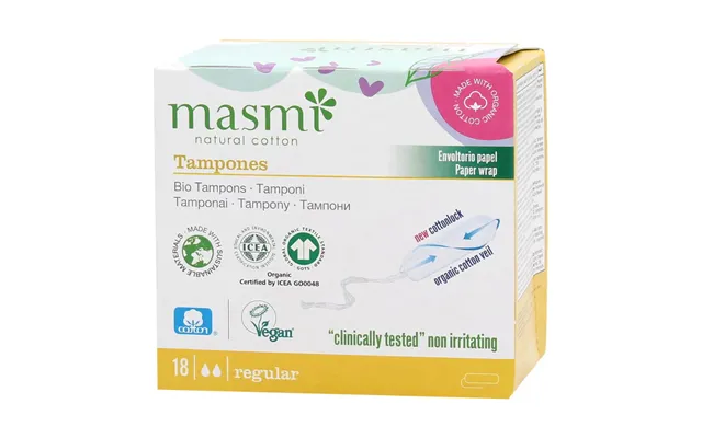 Masmi Organic Cotton Swabs - Regular 18 Pcs product image