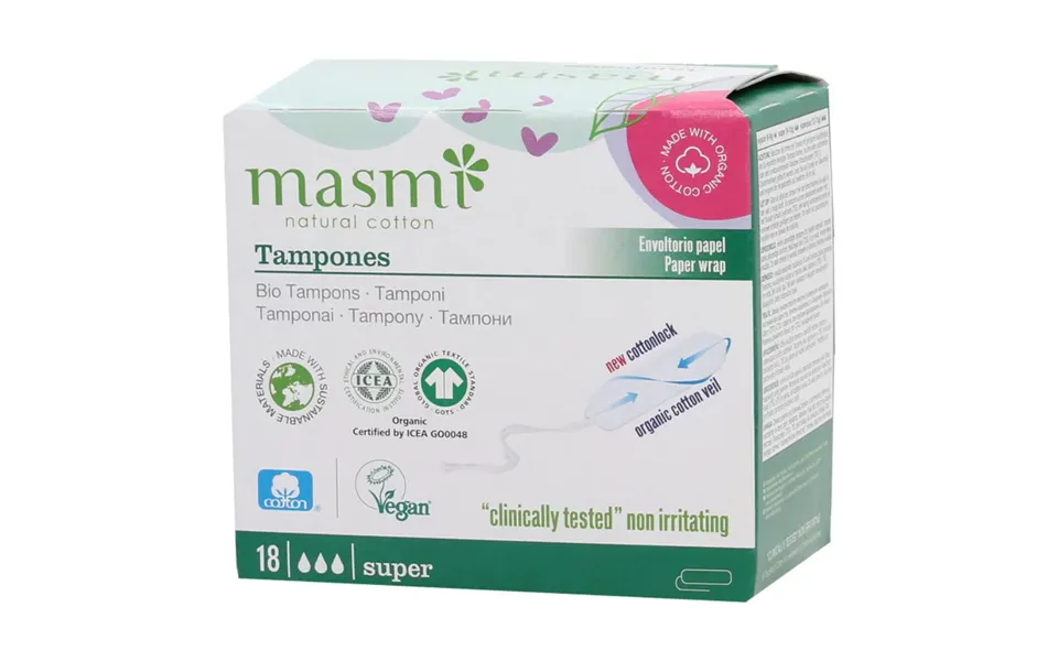 Masmi Organic Cotton Swabs - Super 18 Pieces