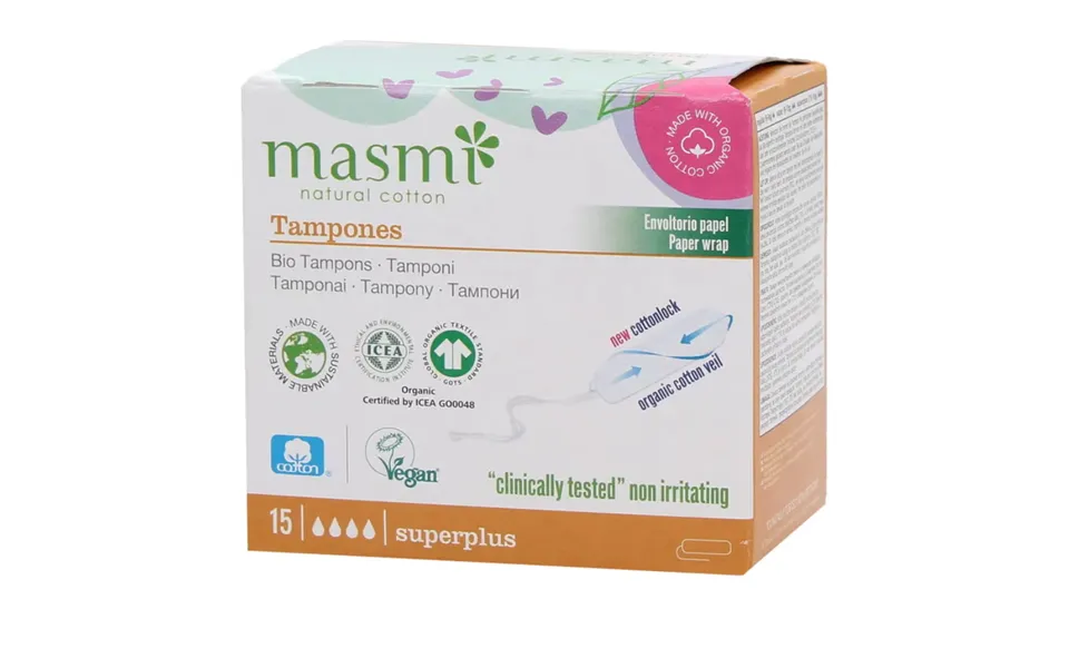 Masmi Organic Cotton Swabs - Superplus 15 Pieces