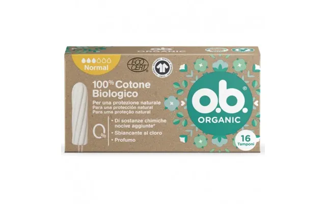 O.b. Organic Normal 16 Pieces 100% Organic Cotton