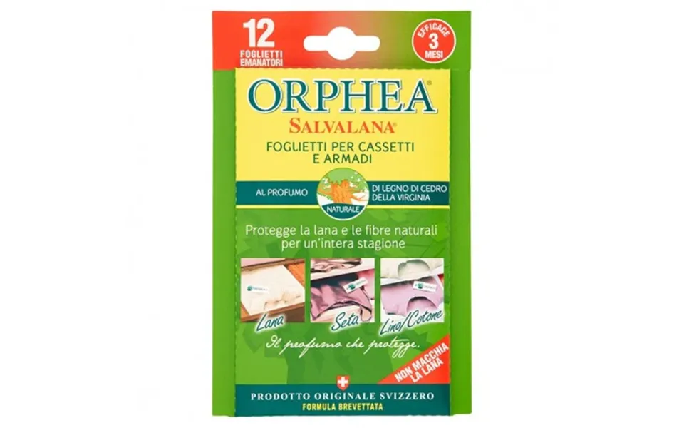Orphea Orphea Salvalana Sheets For Drawers And Wardrobes With The Scent Of Virginia Cedarwood 12 Pcs