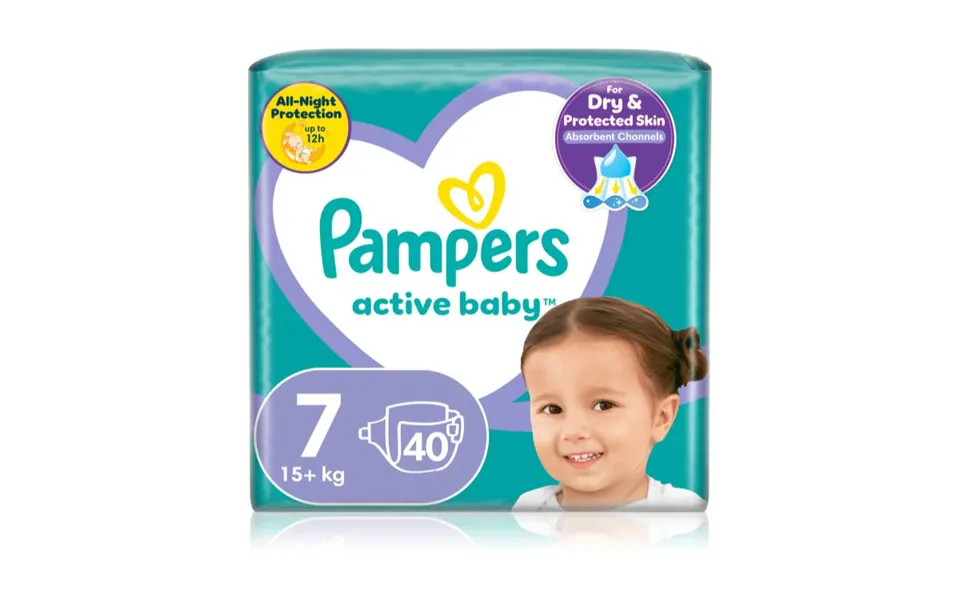 Pampers Active Baby Size 7 Disposable Diaper 15 Kg 40 Pieces