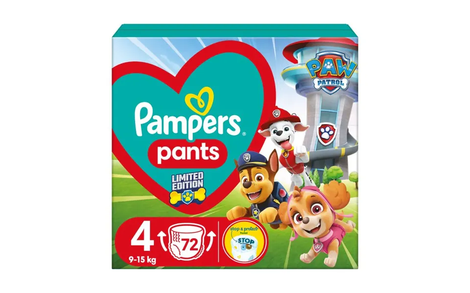Pampers Pants Paw Patrol Size 4 Disposable Pull-up Diapers 9-15 Kg 72 Pieces