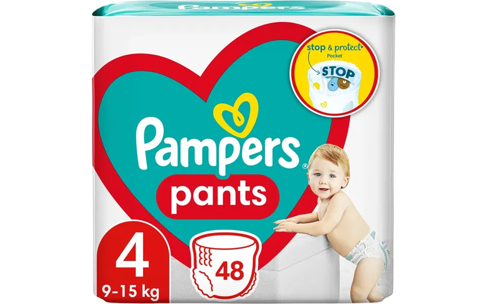 Pampers Pants Size 4 Disposable Diapers 9-15 Kg 48 Pieces