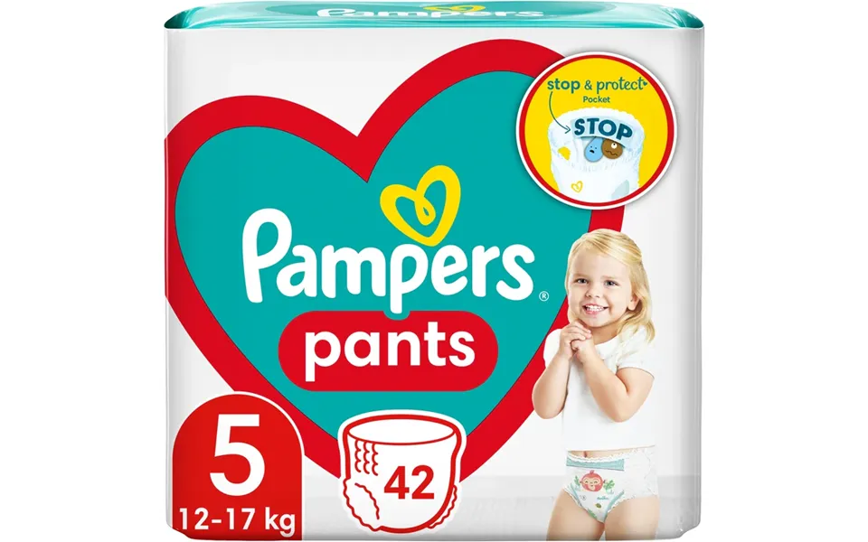 Pampers Pants Size 5 Disposable Diapers 12-17 Kg 42 Pieces