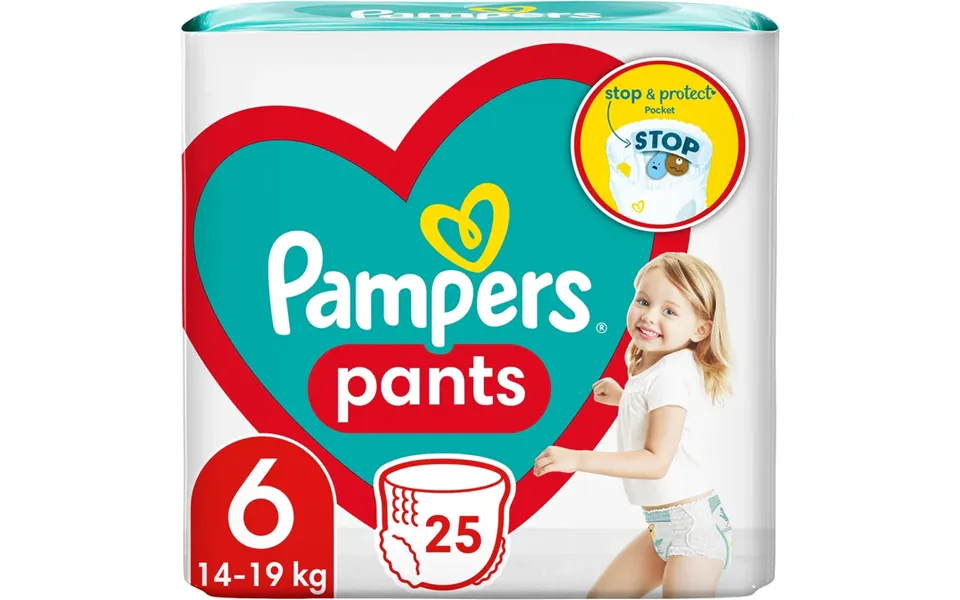 Pampers Pants Size 6 Disposable Diapers 14-19 Kg 25 Pieces