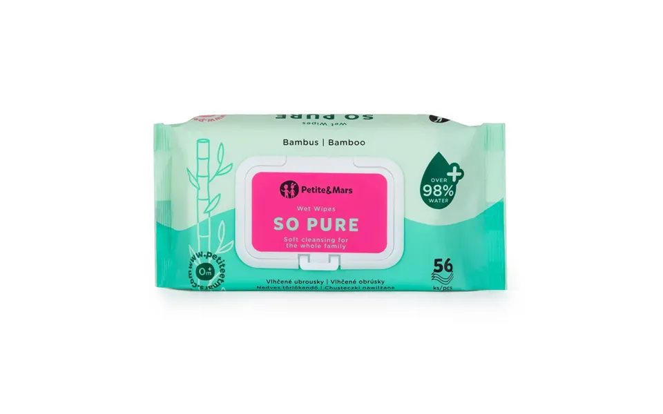 Petite&mars So Pure Baby Wet Wipes 56 Pieces