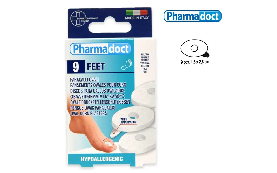 Pharmadoct Oval Felt Pads 9 Pcs