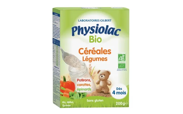 Physiolac Bio Cereals Vegetables Courgettes Carrots Spinach From 4 Months 200g
