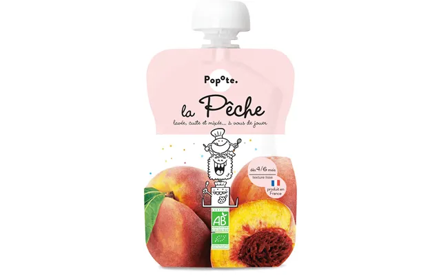 Popote 4 Months Old Organic Peach 120g