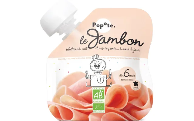 Popote Organic Ham 4 6 Months 60g