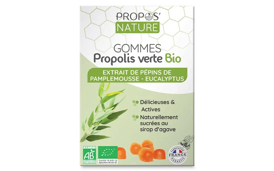 Propos'nature Propolis Gum Grapefruit Seed And Eucalyptus Organic 45g
