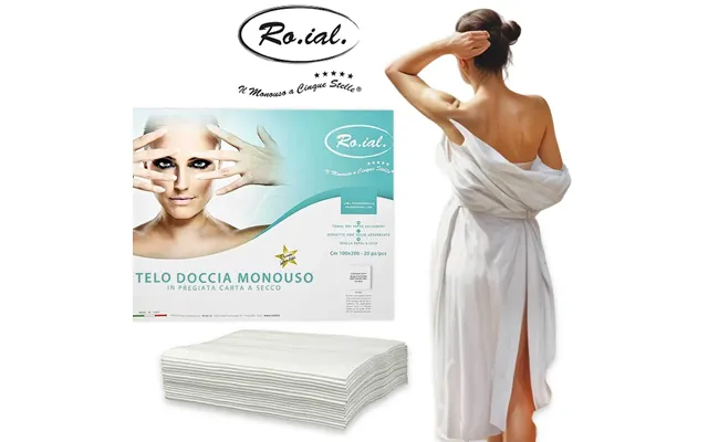 Roial Shower Towel 100 X 200 Embossed Dry Paper 20 Pieces product image