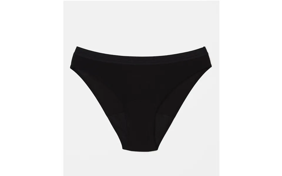 Snuggs Brief Medium Black Menstrual Panties In Fabric For Medium Menstruation Size L