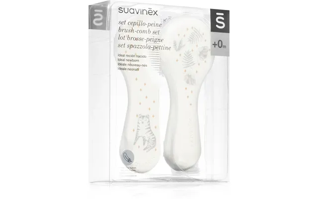 Suavinex Tigers Baby Set Grey 2 Piece Brush And Comb product image