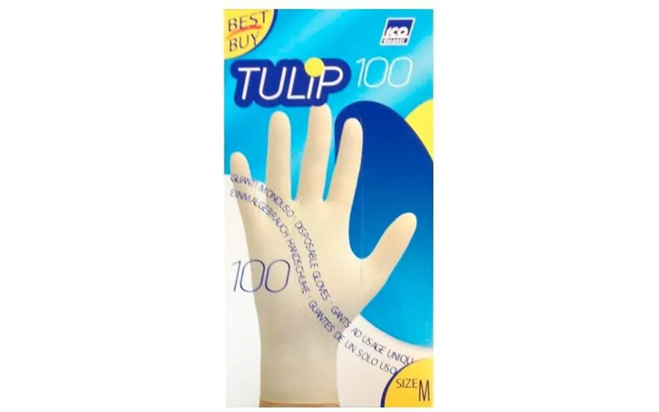 Tulip Disposable Gloves For Household Use - Size M 100 Pairs